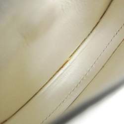 مملوكة مسبقًا Chanel Matelasse Chain Shoulder Coin Purse Leather Chain/Shoulder Wallet Pearl White