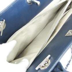 Pre Owned Chanel Matelasse Portobello Tote Bag Leather Shoulder Bag Tote Bag Navy