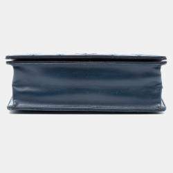 Pre Owned Chanel Blue Medium Quilted Lambskin Ballerine Flap