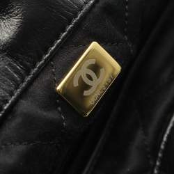 Pre Owned Chanel Chanel 22 Small Black Leather Backpack