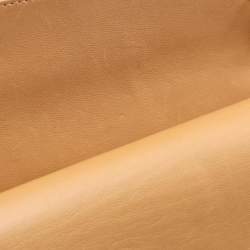 Pre Owned Chanel Matelasse Double Flap Shoulder Bag In Lambskin Sheepskin Beige