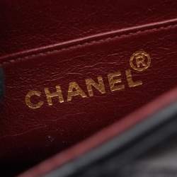 Pre Owned حقيبة كتف شانيل ماتيلاس ديانا فلاب جلد حمل لون أسود