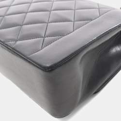 Pre Owned حقيبة كتف شانيل ماتيلاس ديانا فلاب جلد حمل لون أسود