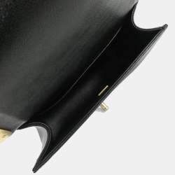 Pre Owned Chanel Boy Line Black Calf Leather Shoulder Bag