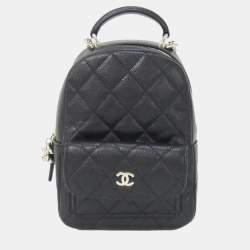 مملوكة مسبقًا Chanel Timeless Classic Line Black Calf Leather Backpack