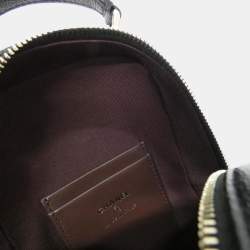 Pre Owned حقيبة ظهر شانيل تايملس كلاسيك لاين جلد عجل أسود