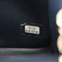 Pre Owned Chanel Mini Matelasse 20 Shoulder Bag In Lambskin Navy Blue