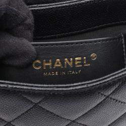 مملوكة مسبقًا Chanel Matelasse Mini Messenger Shoulder Bag In Grained Calfskin Leather Black