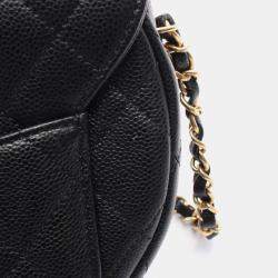 مملوكة مسبقًا Chanel Matelasse Mini Messenger Shoulder Bag In Grained Calfskin Leather Black