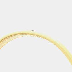 مملوكة مسبقًا حقيبة شانيل \"ماتلاس توب هاندل\" جلد عجل محبب كافيار أصفر