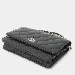 مملوكة مسبقًا Chanel Black Leather Chain Wallet