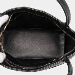 مملوكة مسبقًا حقيبة يد توت شانيل ميداليون كافيار أسود