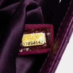 Pre Owned Chanel Purple Extra Mini Rectangular Lambskin Beaded Single Flap