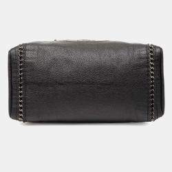 Pre Owned حقيبة شانيل بولر "لوكس لين" جلد العجل متوسطة سوداء