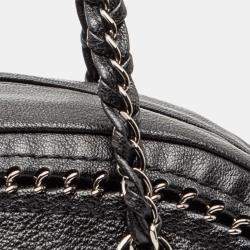 Pre Owned حقيبة شانيل بولر "لوكس لين" جلد العجل متوسطة سوداء