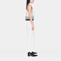 Pre Owned Chanel Blue Medium Quilted Tricolor Lambskin Country Chic Flap