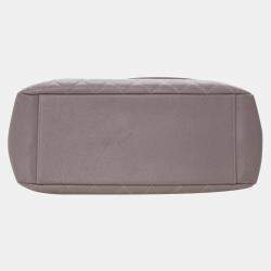 مملوكة مسبقًا حقيبة تسوق كبيرة شانيل رمادي شانيل بني كافيار