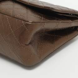 Pre Owned حقيبة شانيل ريشيو 266 جلد كافيار أسود مبطن بقلاب