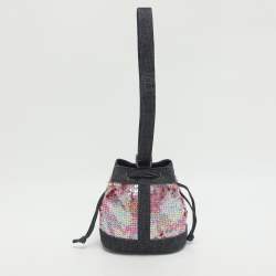 مملوكة مسبقًا Chanel Blue Multicolor Denim and Sequins Drawstring Bucket Bag