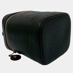 Pre Owned حقيبة شانيل فانيتي جلد كافيار سي سي أسود