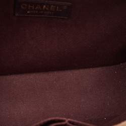 Pre Owned Chanel Coco Curve Beige Leather Vanity Case Bag