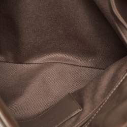 Pre Owned حقيبة شانيل "جست مادموزيل" جلد لامع مبطن بني كبير