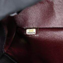 Pre Owned حقيبة شانيل رفرف تجميل معدن مرصع جلد العجل متضرر مبطن صغير أسود