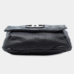مملوكة مسبقًا Chanel Black Large Calfskin Diamond Stitch Crossbody