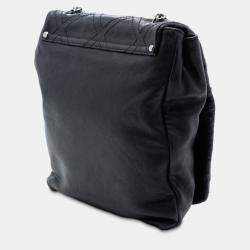 مملوكة مسبقًا Chanel Black Large Calfskin Diamond Stitch Crossbody