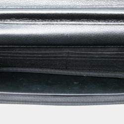 Pre Owned Chanel Black CC Quilted Caviar Wallet on Chain