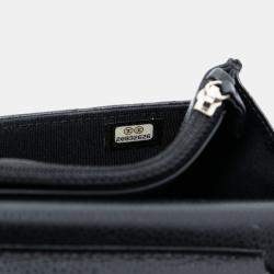 Pre Owned Chanel Black CC Quilted Caviar Wallet on Chain
