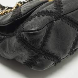 مملوكة مسبقًا Chanel 19 Crochet Small Black Quilted Leather Flap Bag