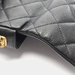 Pre Owned حقيبة كتف شانيل ماتلاسي كامليا جلد العجل محبب سوداء