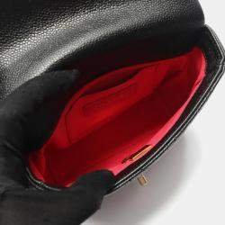 Pre Owned حقيبة كتف شانيل ماتلاسي كامليا جلد العجل محبب سوداء