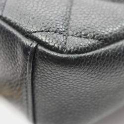 Pre Owned حقيبة كتف شانيل ماتلاسي كامليا جلد العجل محبب سوداء