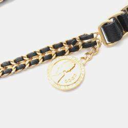 Pre Owned حقيبة كتف شانيل ماتلاسي كامليا جلد العجل محبب سوداء