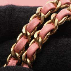 Pre Owned حقيبة شانيل 22 صغيرة كتف جلد عجل محبب وردي