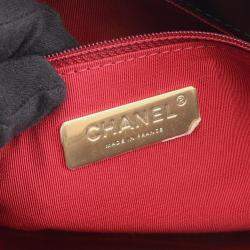 مملوكة مسبقًا حقيبة كتف شانيل 19 ديسنوف ماتيلاسي جلد حمل أسود