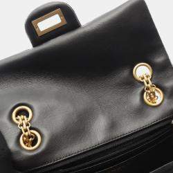 مملوكة مسبقًا Chanel 2.55 Shoulder Bag Fabric Black