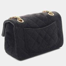 مملوكة مسبقًا Chanel 2.55 Shoulder Bag Fabric Black