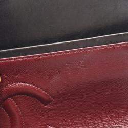 Pre Owned Chanel Matelasse Double Flap Shoulder Bag In Lambskin Leather Black