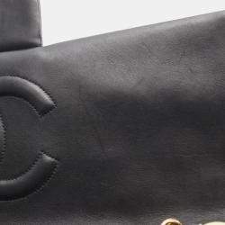 مملوكة مسبقًا Chanel Deca Matelasse 34 Shoulder Bag Lambskin Leather Black