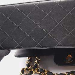 مملوكة مسبقًا Chanel Deca Matelasse 34 Shoulder Bag Lambskin Leather Black