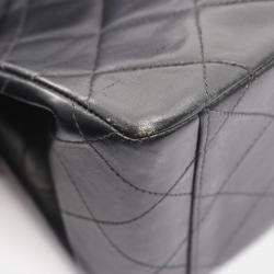 مملوكة مسبقًا Chanel Deca Matelasse 34 Shoulder Bag Lambskin Leather Black