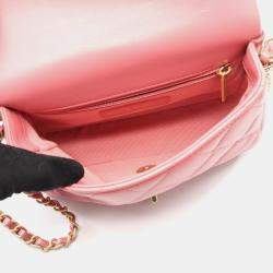 Pre Owned حقيبة كتف شانيل ماتلاسيه صغيرة جلد الخروف وردي