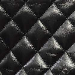 Pre Owned Chanel Matelasse Top Handle Shoulder Bag In Shiny Calfskin Leather Black