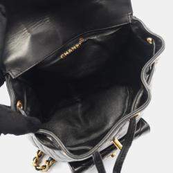 Pre Owned حقيبة ظهر شانيل جلد لامبسكين ماتيلاسي سوداء