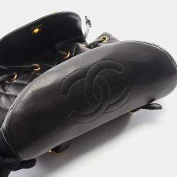 Pre Owned حقيبة ظهر شانيل جلد لامبسكين ماتيلاسي سوداء