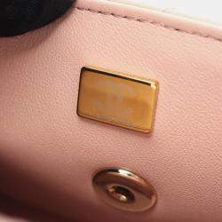 Pre Owned Chanel Matelasse Top Handle Shoulder Bag Leather Pink