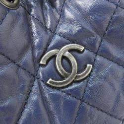 مملوكة مسبقًا Chanel Gabriel Line Black, Navy Blue Calf Leather Backpack